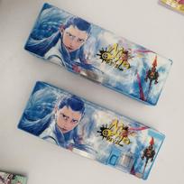Demon Hunter Kpop Purple Pencil Case: Double-Layer, Large Capacity - Perfect Children's Day Gift