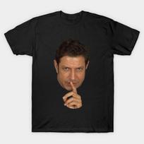 Men Black Print T-shirt Super Large TShirt Jeff-goldblum-shush-face No-Cut Transfer Paper Print Cotton Tshirt S