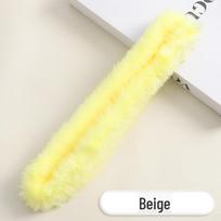 Handmade Multicolor Rabbit Fur Pipe Cleaners - 25mm Dense Bristles for DIY & Children's Crafts white