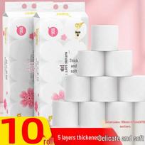 Ben Jingling 5-Ply Coreless Toilet Paper - 10 Thick Rolls for Dorms