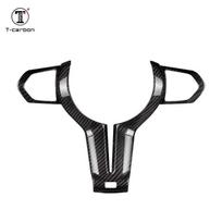 T-carbon Carbon Fiber Steering Wheel Trim for BMW 3 Series/5 Series M3/M4 black