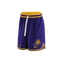 Nike Los Angeles Lakers DNA Dri-Fit NBA Logo Pattern Color Block Drawstring Breathable Printed Loose Quick-Dry Basketball Shorts Men shorts DH9176-504 L