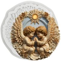 Cameo Picture Frame Silicone Molds Angel Fondant Mold Cake Decorating Tools Cupcake Topper Candy Chocolate Gumpaste Mold pilka spalva