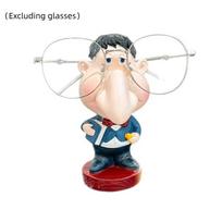 Novelty Nose Smile Design Eyeglass Holder Vinyl Decorative Eyeglass Rack Glasses Display Stand Gifts šviesiai pilka spalva