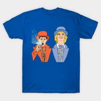 Men Black Print T-shirt Dumb And Dumber Mouth Spray No-Cut Heat Transfer Print Cotton Tshirt M