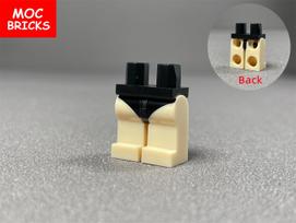 8pcs MOC Bricks Beach Shorts Muscle Men Pants Ideal For 4.5cm Figure Attachment Assembled Constructing Blocks Plaything Kids Dolls