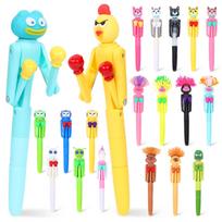 20Pcs Boxing Robot Ballpoint Pen Cartoon Mechanical Boxing Stress Relief Pen Interesting Punching Arm Ballpoints Pens for Office