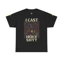 I Cast Holy Sh*t – DnD Spider Boss Fight Graphic Tee – Fantasy Cleric Design 4XL
