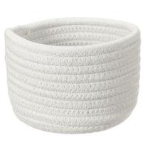 Uxcell Small Cotton Rope Woven Storage Basket Shelf Closet Storage Gift Woven Basket Cute Nursery Box Bin Decor Organization Bin 5.6x3.6inch