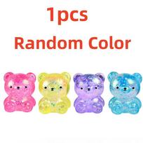 Gummy Glitter Bear Squishy Fidget Toy Needoh Stress Easing Vent Decompression Squeeze Animal Toy For Kids Adults Party Favors
