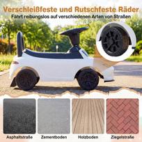 Vaikiškas važiuojamas automobilis 65x29x37 cm baltas, plastikinis, su daiktadėže