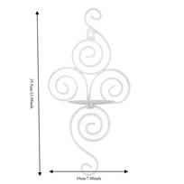 2pcs Iron Iron Art Candle Sconce Black Golden White Wall Mount Candle Rack  Dining Room