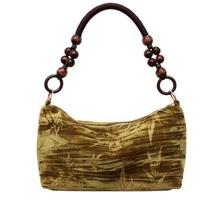 Flannel Beading Bamboo Shoulder Bags Natial Style Large Capacity Women's Bags 2026  Winter Retro Crossbody Bags