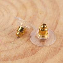200Pcs Earring Backs Bullet Clutch Earring Backs Replacements for Studs with Pad Rubber Earring Stoppers Pierced Safety Backs