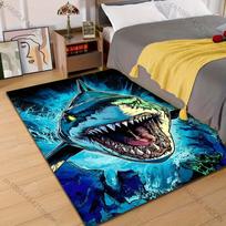 Ferocious shark lunging forward Pattern Rug Carpets for Bedroom Living Room Sofa Mat Creative Door Mat Cloakroom Home Decor 40x60cm