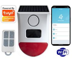 RTX Outdoor Alarm Siren with PIR Solar Battery TUYA WiFi Remote Control