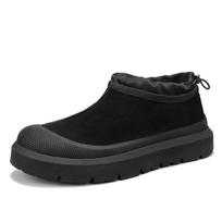 Men's 2025 Soft Sole Snow Boots - Fleece-Lined Leather & Fur, Ideal for Couples 39