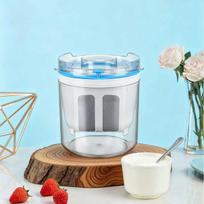 Handcrafted Cold Brew Yogurt Bowl with Greek Yogurt Filter & Whey Separator gray