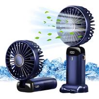 Jsdoin Hand Held Fan - USB Rechargeable, 5-Speed, 5000mAh Battery, Detachable Grille, Foldable 90, Neck or Desk Use less