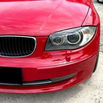 Headlight Eyelid Cover Trim for 08-13 BMW 1 Series E81 E82 E87 E88 (1 Pair) None black