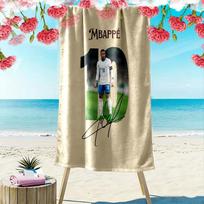 Kylian Mbappe Print Beach Towel, Large Soft Quick Dry Towel for Beach Camping Swimming 70cmx140cm(27x55inch)
