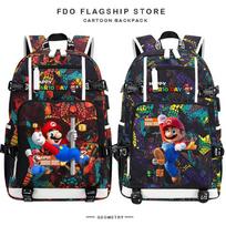 Mario Backpack for Boys Students Simple Large Capacity School Bag Sport Casual Lightweight Shoulder Bag No specifications