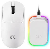 MCHOSE A7 Ultra Plus V2 belaidė pėlė | 2.4GHz, BT | 500 mAh | White