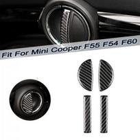 Auto 4X Interior Carbon Fiber Door Handle Cover Trim for Mini Cooper F55 F54 F60