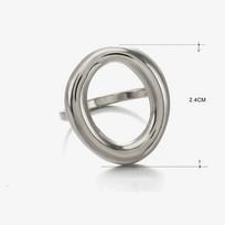 Stainless Steel Exaggerated Geometric Hollow Rings For Women Vintage Punk Gold Color Chunky Open Finger Ring Fashion resizable sidabras
