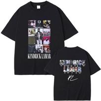 Karšto reperio Kendricko Lamaro albumo viršelio grafinis marškinėlis vasaros vyriškas hip hopo retrooversized gatvės mados tendencija marškinėliai 4XL