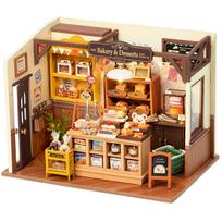 Rolife Miniature Dollhouse Bakery DIY 3D Wooden Puzzle Kit Handmade Assembly ruda
