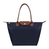 (dark blue, M) New Nylon Beach Tote Bag Fashion Womens Handbag Tote Oxford Shoulder Bags Female Waterproof Dumplings Folding Shopping Bag 2024