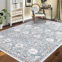 Area Rugs Washable Non-Slip Kid Pet Friendly Living Room Carpet Vintage Floral Foldable Area Rug for Bedroom Home Decor 40x60cm