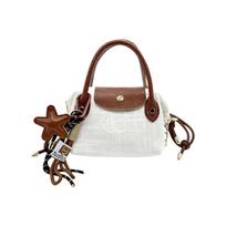 DIOR DIY Style Cosmetic Bag White Peach Breed, niche and high-end, versatile and classic, trendy and retro, simple and fashionable, adjustable