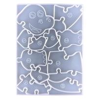 Resin Molds DIY Dinosaur Puzzle Silicone Resin Mold DIY Art Resin Mold Jigsaw Puzzle Epoxy Resin Molds for DIY Art Craft