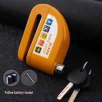 Anti-theft Disc Brake Lock with Charging Alarm for Bicycles and Electric Scooters black
