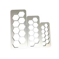 3Pcs Hexagon Biscuit Chocolate Cookies Cutter Fondant Cake DIY Decorative Mold balta