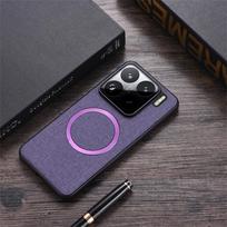 For  For Xiaomi 14T Pro Clothing Design Hard PC Case,Anti-Shock PU Leather Hard Case With Magnetic For Xiaomi Mi 1T Pro For Xiaomi 14