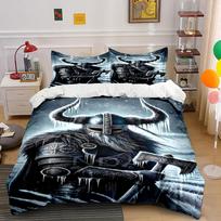 Viking with horned helmet. Bedding sets Duvet cover sets Duvet covers Pillowcases(1 * Duvet Cover 2 * Pillowcases without duvet insert) 135x200cm