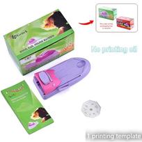DIY Nail Art Printer, Pattern Printing Machine with Stencil Tools, Colorful Nail Art Making Kit No oil 1 template