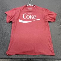 Coca-Cola Enjoy Coke Shirt Mens Large Red Graphic Tee Vintage Tagless Heather Unisex T-Shirt S