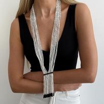 Floral Bohemian Necklace Metal Chain Multi Layer Choker Simple Multi-Layer Beads Necklace  Girls Style 1