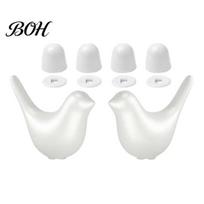 Anti Slip Toilet Bolt Cover 2PCS Bird Screw Covers, Decorative Ceramic Caps, Modern Accessory Style Universal Fit Caps for Home Bathroom Cap