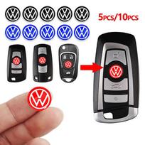 14mm Automobilio Raktų Emblemos Lipdukai Auto Valdymo Raktų Logotipas Aksesuarai Volkswagen B7 B6 B5 Golf 4 5 6 Polo Passat CC Jetta Mk6 Tiguan Gol Cross Fox Plus 2Pcs juoda