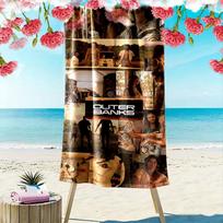 Outer Banks Print Beach Towel, Large Soft Quick Dry Towel for Beach Camping Swimming 70cmx140cm(27x55inch)