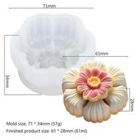 3D Silicone Molds For DIY Flowers Fondant Cupcake Chocolate Candy Ice Cream Sugar Desserts Candle Soap Plaster Resin Mold A