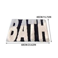 Ins Style Non-Slip Bathroom Mats Fluffy Soft Floor Carpet Highly Absorbent Rugs For Bathtub Tufted Shower Rug Entrance Door Mat 40X60CM