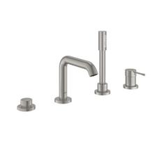 GROHE 19578DC1 - Keturių skylių vonios maišytuvo komplektas ESSENCE, nerūdijančio plieno