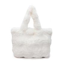 Women's Large Capacity Tote BAG Plush BAG Solid Shoulder Bag