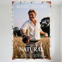 The Natural Vintage Metal Tin Sign, Robert Redford Baseball Movie Poster for Man Cave Home Decor 20x30cm（7.8x11.8inch）